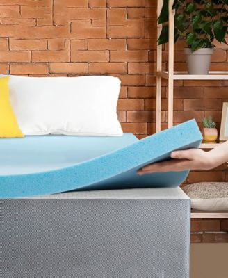 1" Gel Memory Foam Mattress Topper, Queen