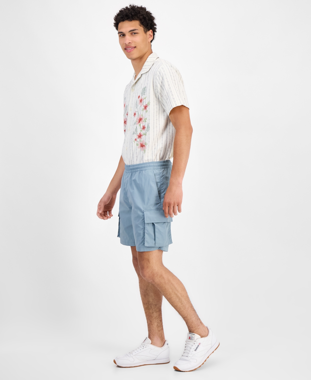 Sun + Stone Men's Nylon 7" Cargo Shorts, Exclusively At Macy's