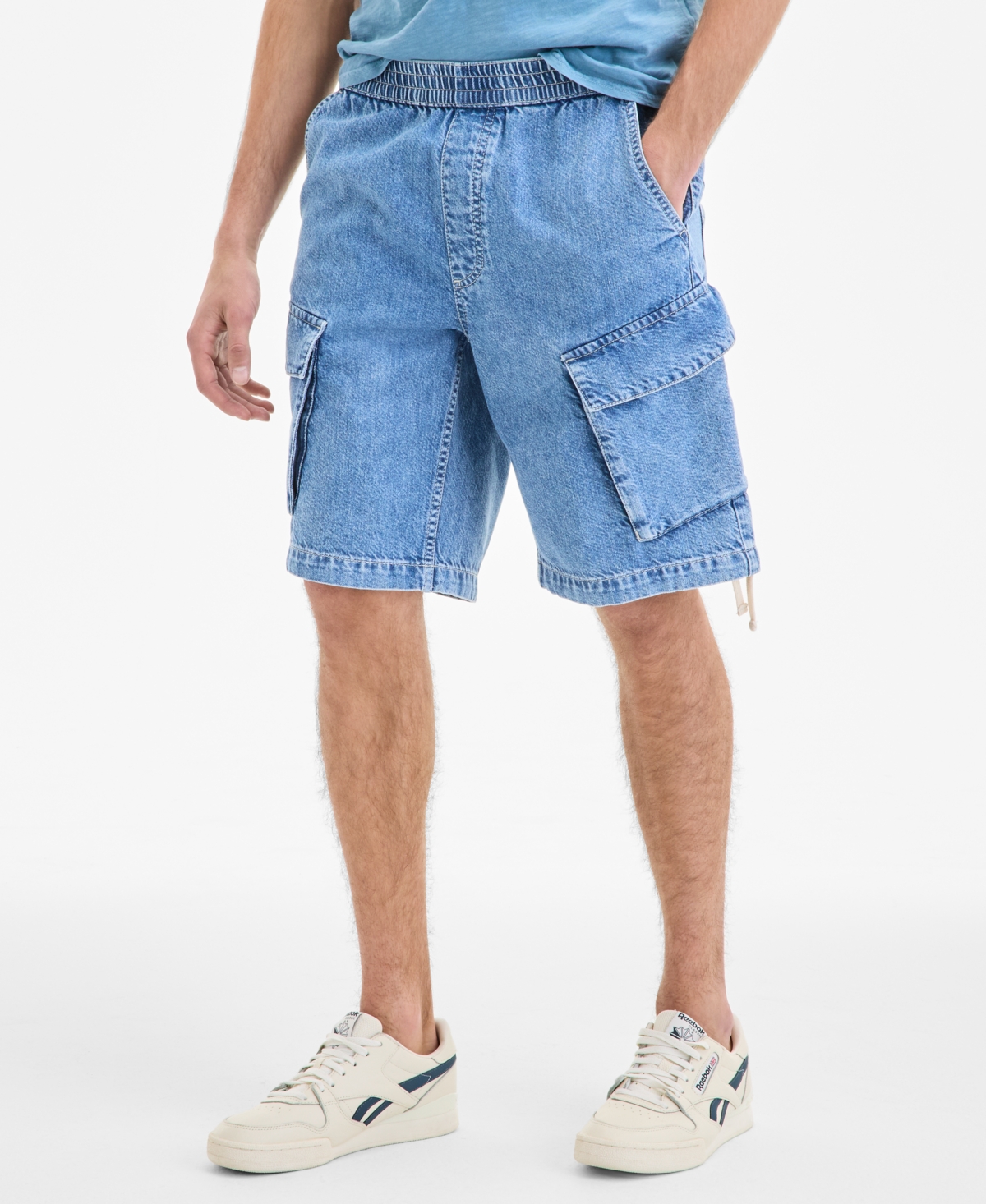 Shop Sun + Stone Men's Varech Denim 10" Cargo Shorts, Exclusively At Macy's