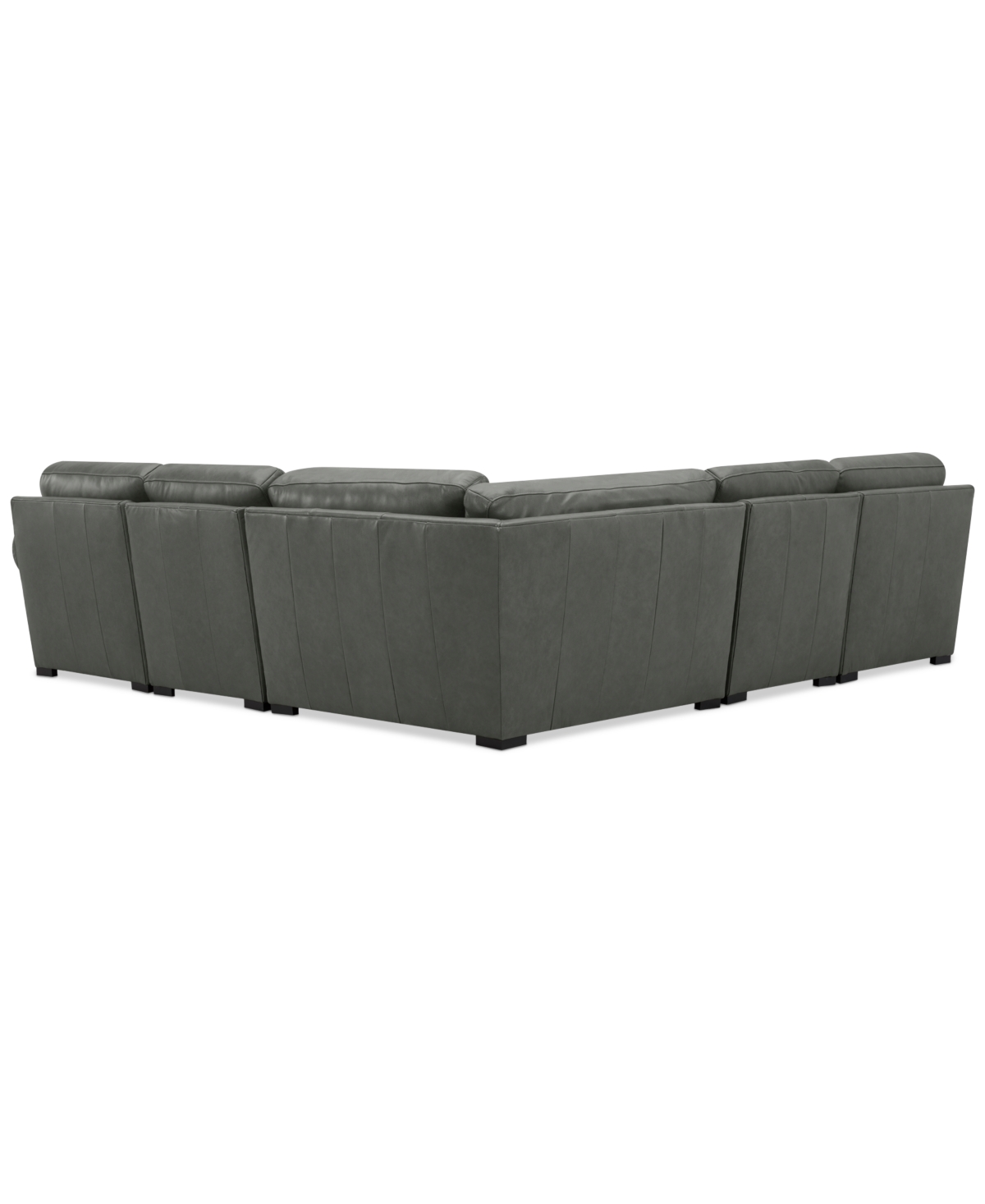 Macy's Radley Roll Arm 117" 5-pc. Leather Wedge Corner L Sectional, Exclusively At