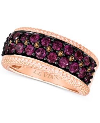 Le Vian® Raspberry Rhodolite® Garnet (1-2/3 ct. t.w.) and Diamond (1/10 ...