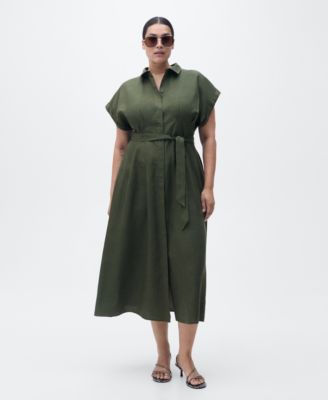 Women's Linen and Lyocell-Blend Shirt Dress