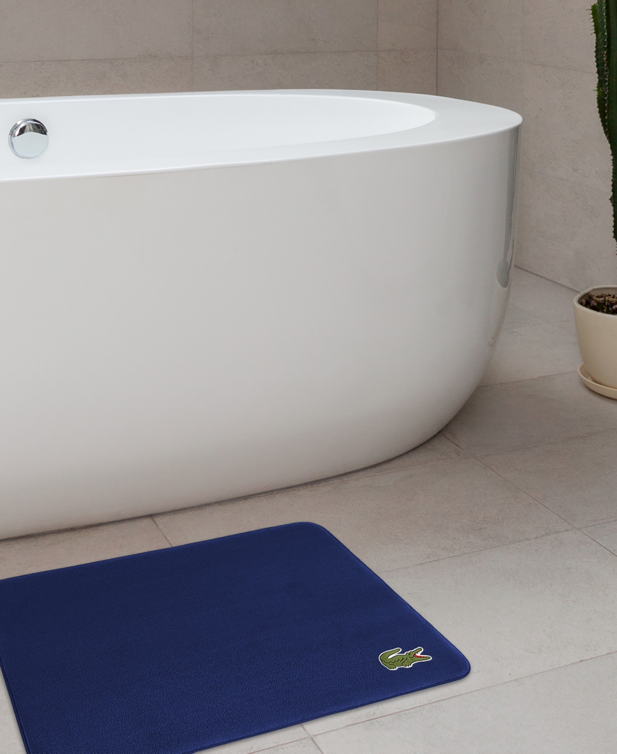 Lacoste Home Crocodile Memory Foam Bath Rug, 19" X 30"
