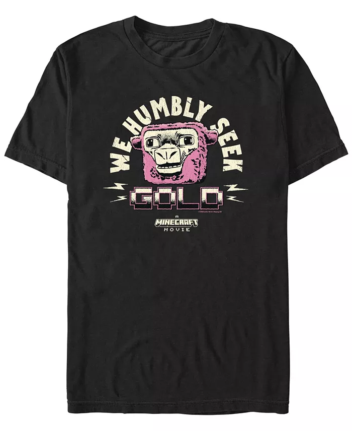 A black shirt with a pink Minecraft sheep and text on it