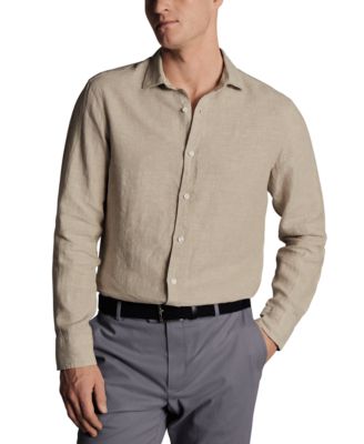 Charles Tyrwhitt - Men's Slim Fit Long Sleeve Linen Button-Front Shirt