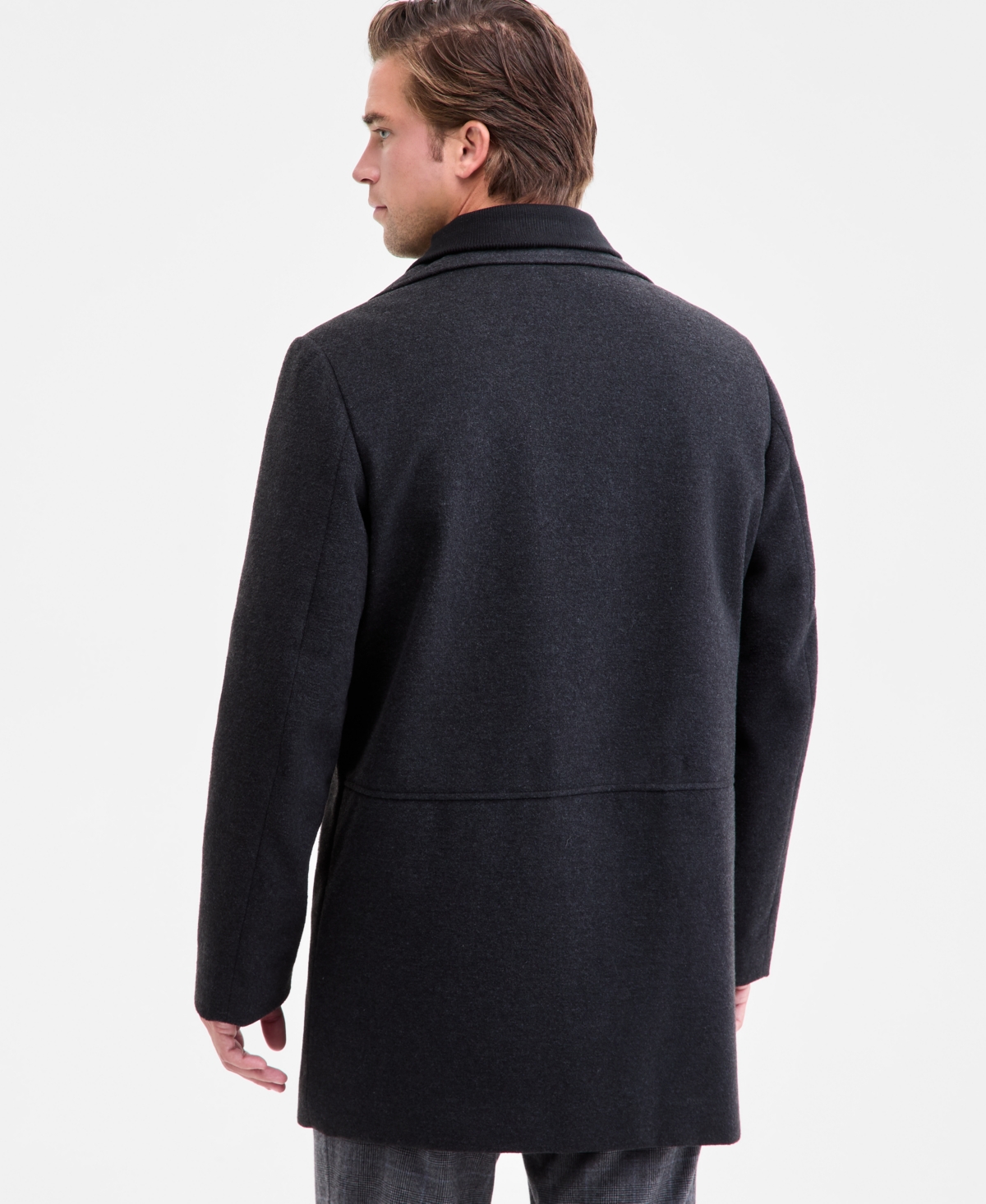 Calvin Klein Men's Classic-fit Coleman Overcoat In Black