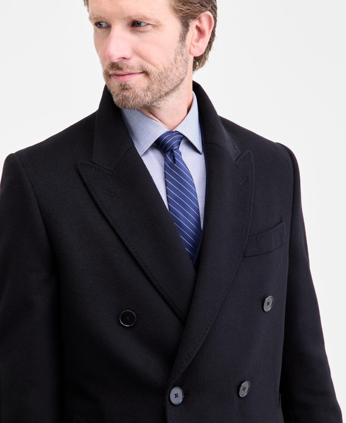 Calvin Klein Men's Classic-Fit Wool Blend Overcoat