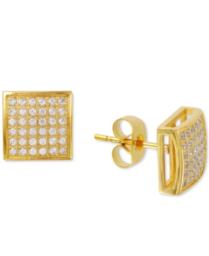 image of Men-s Diamond Stud Earrings (3/8 ct. t.w.) in Yellow Ip-Plated Stainless Steel