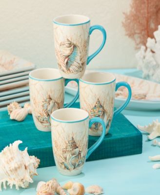 Escape to the Sea 4-Pc. Mugs, Service For 4