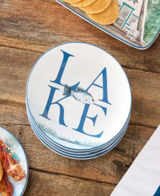 Wake At The Lake 4-Pc. Dinner Plates, Service For 4