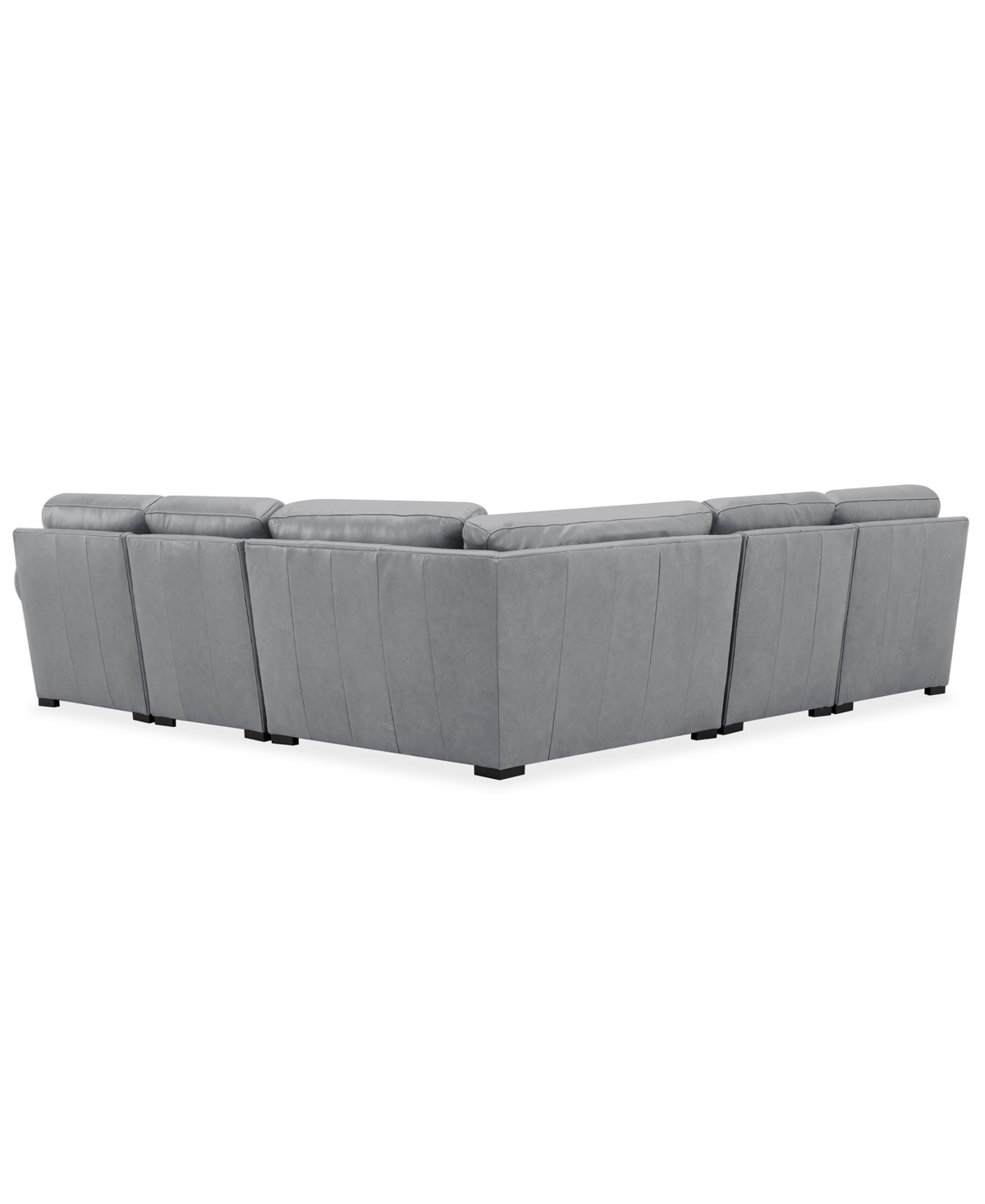 Macy's Radley Roll Arm 117" 5-pc. Leather Wedge Corner L Sectional, Exclusively At
