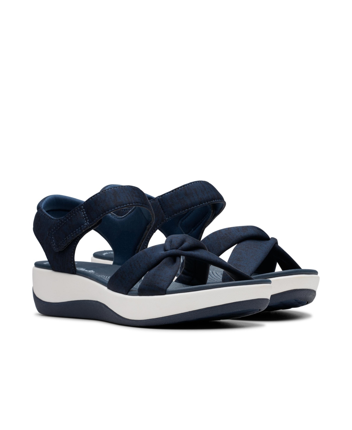 Clarks Women's Clouldsteppers Arla Shore Strappy Sport Sandals Women's Shoes In Navy Textile
