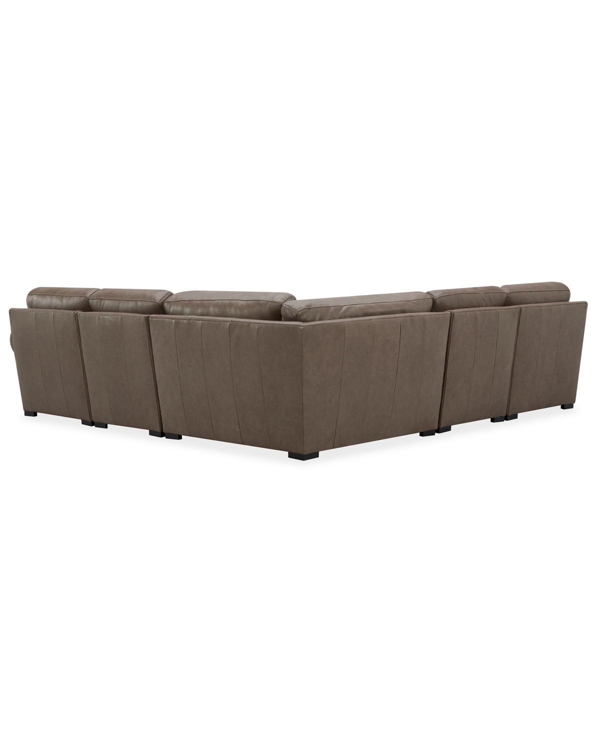 Macy's Radley Roll Arm 117" 4-pc. Leather Wedge Corner L Sectional, Exclusively At