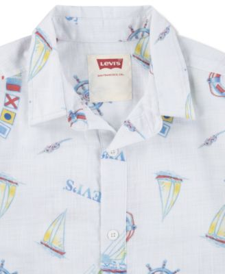 Big Boys Slub Woven Short Sleeve Shirt