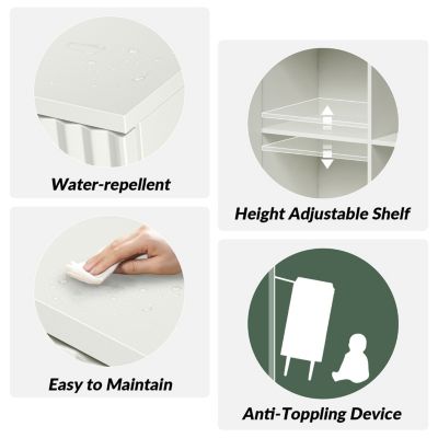 Burkart 35"Tall And 2Doors Modern Accent Cabinet