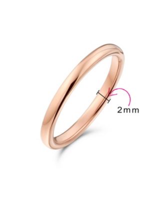 Thin Dome Titanium Eternity Band Ring Polished Comfort Fit 2MM