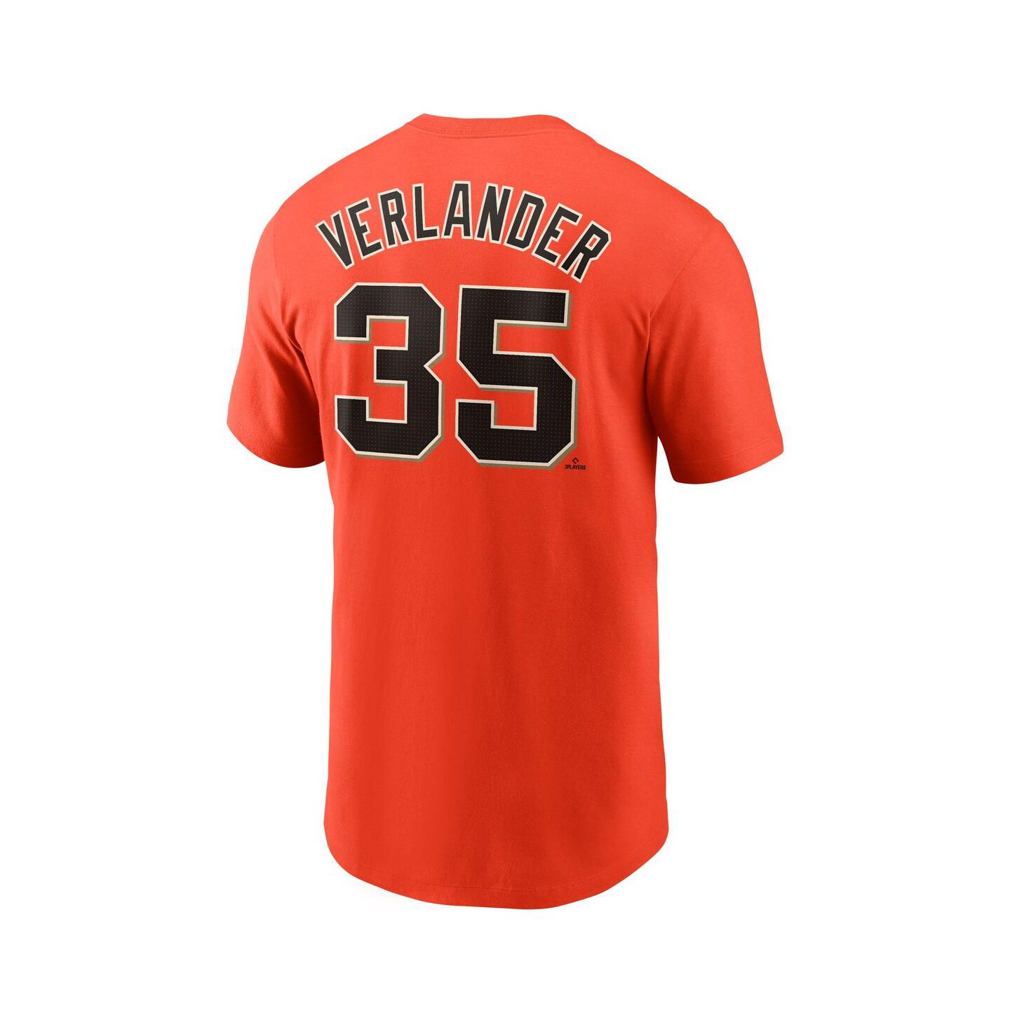 Мужская футболка Nike Justin Verlander Orange San Francisco Giants Fuse Name & Number — фото 2