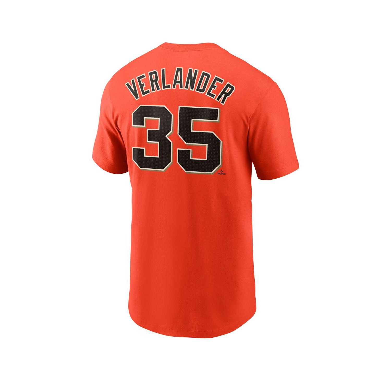 Men's Justin Verlander Orange San Francisco Giants Fuse Name & Number T-Shirt