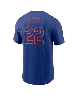 Men's Juan Soto Royal New York Mets Fuse Name Number T-Shirt