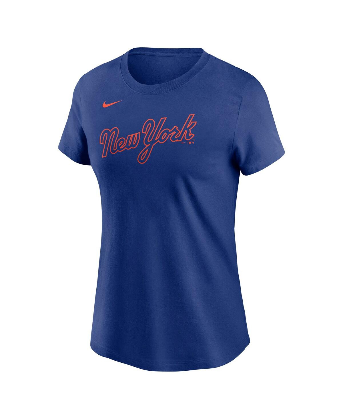 Nike Women's Francisco Lindor Royal New York Mets Fuse Name Number T-shirt In Royal