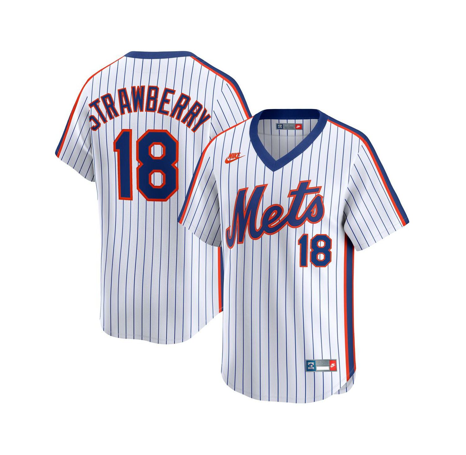 Men's Darryl Strawberry White New York Mets Throwback Cooperstown Collection Limited Jersey