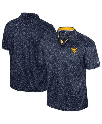 Colosseum - Men's Navy West Virginia Mountaineers Sublimated Golf Polo Shirt