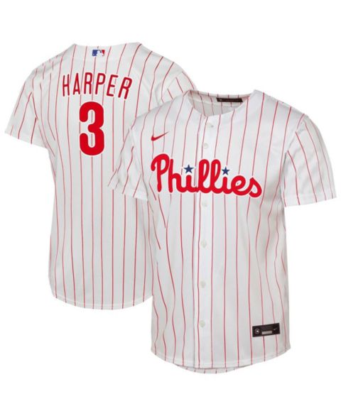 Детская домашняя джерси Nike Bryce Harper Philadelphia Phillies Replica, цвет белый