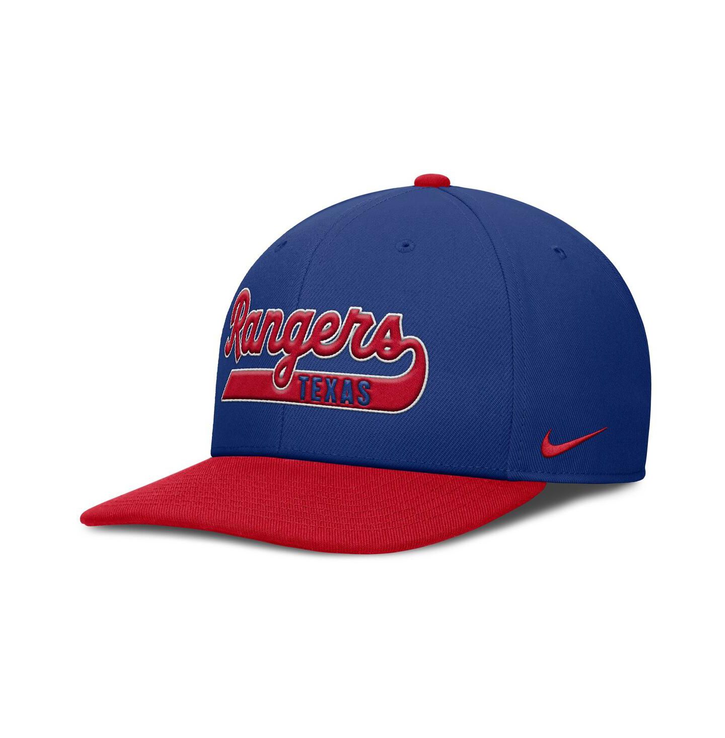 Мужская кепка Nike Royal/Red Texas Rangers Pro Performance Snapback Hat — фото 3