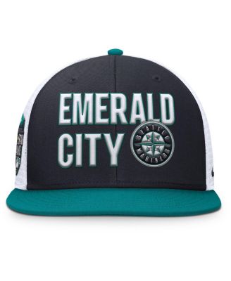 Men's Navy/Aqua Seattle Mariners Pro Trucker Snapback Hat