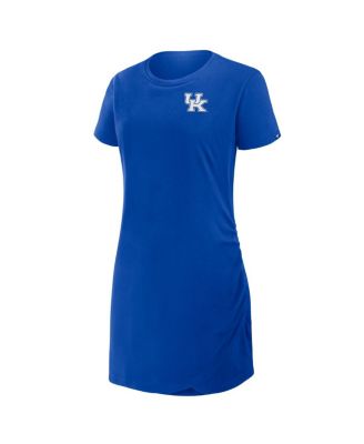 Women's Royal Kentucky Wildcats Relaxed Fit Drape T-Shirt Dress