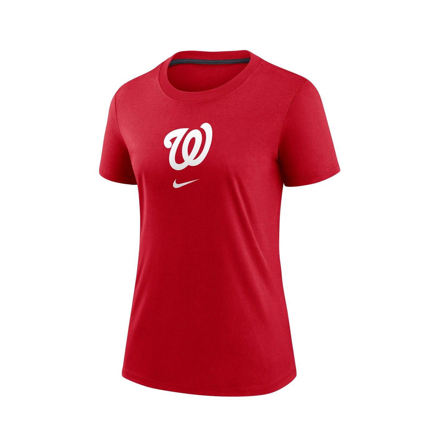 Женская футболка Nike Red Washington Nationals Authentic Collection Early Work Tri-Blend — фото 3