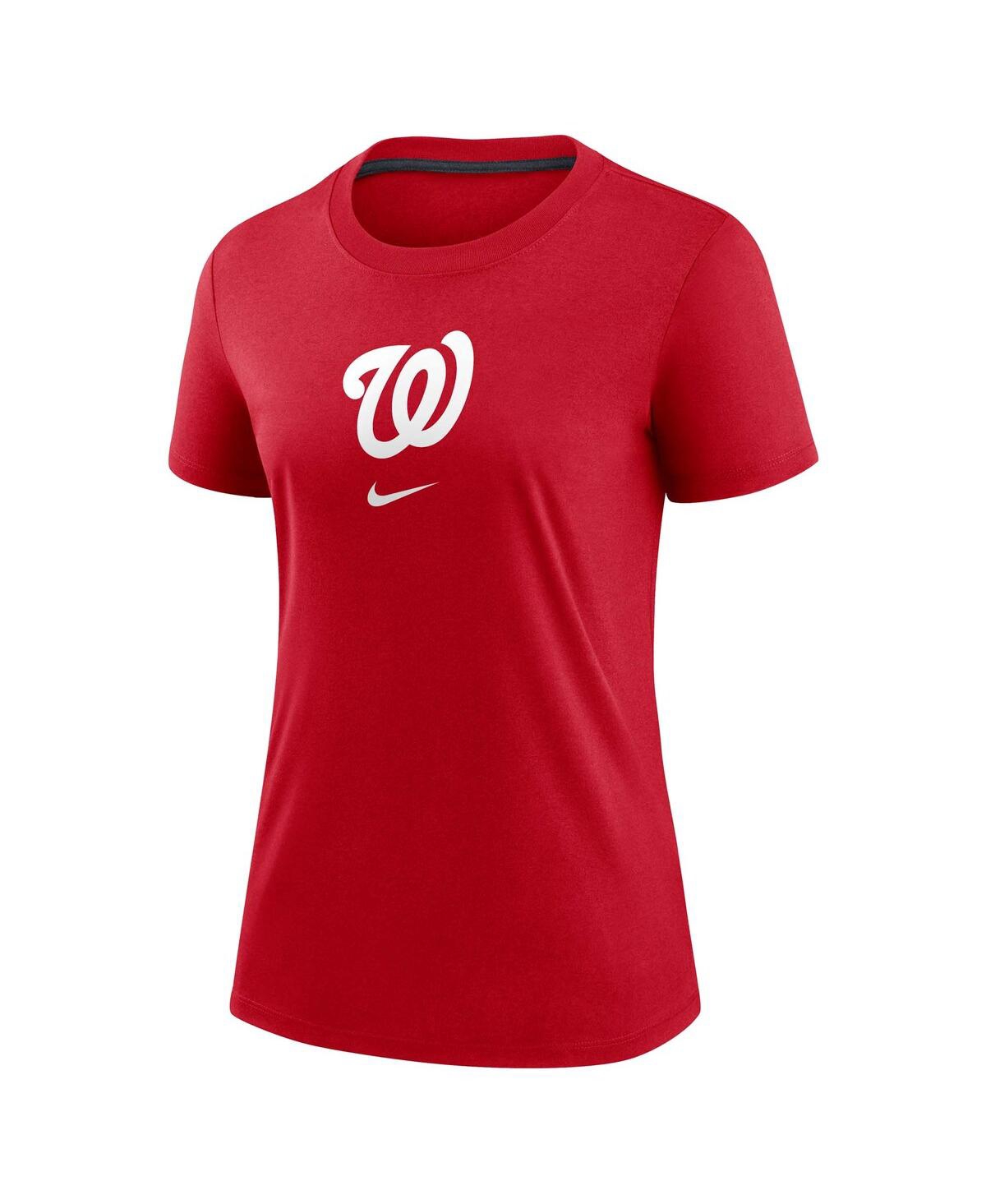 Nike Women's Red Washington Nationals Authentic Collection Early Work Tri-blend T-shirt In Red