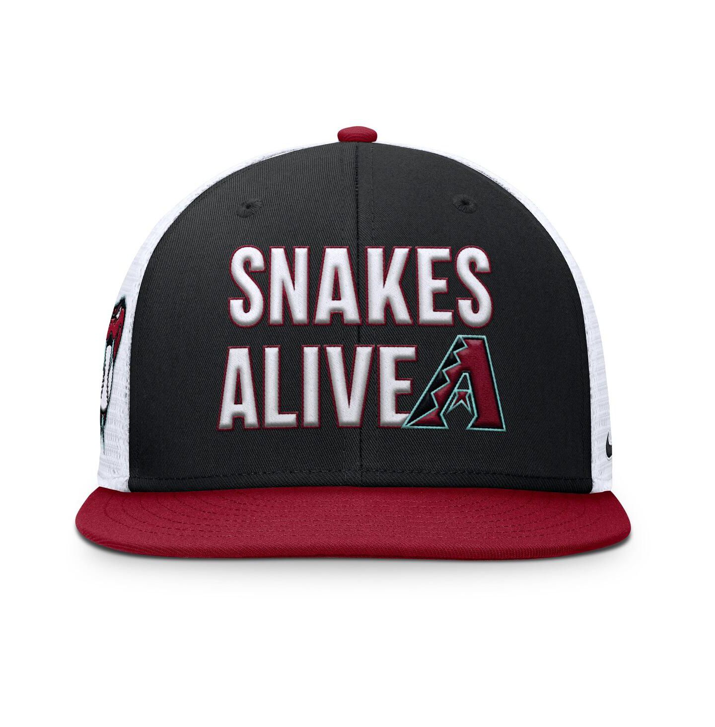 Мужская кепка Nike Black/Crimson Arizona Diamondbacks Pro Trucker Snapback Hat — фото 4