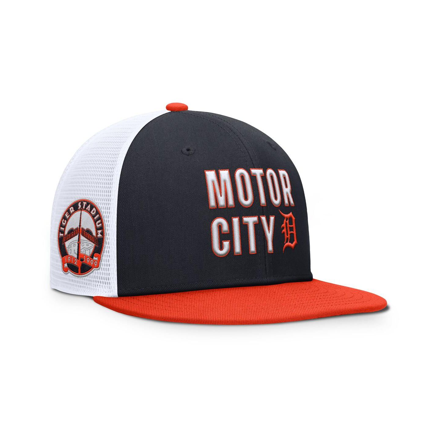 Мужская кепка Nike Navy/Orange Detroit Tigers Pro Trucker Snapback Hat — фото 1