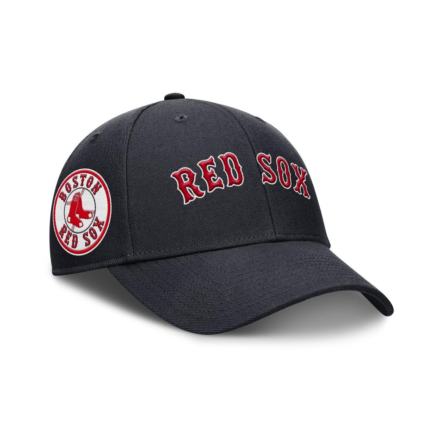 Мужская кепка Nike Navy Boston Red Sox Rise Gaberdine Adjustable Hat — фото 1