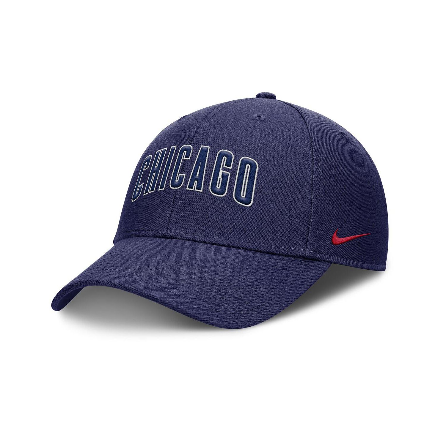 Men's Navy Chicago Cubs Rise Gaberdine Adjustable Hat