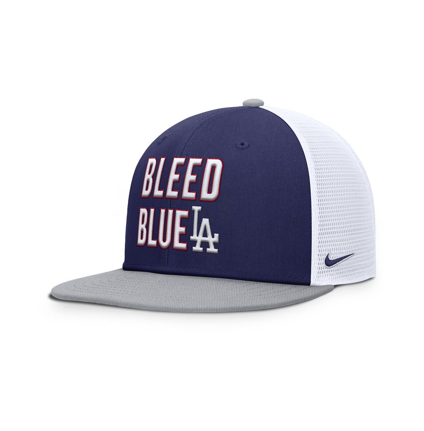Мужская кепка Nike Blue Los Angeles Dodgers Pro Trucker Snapback Hat — фото 4