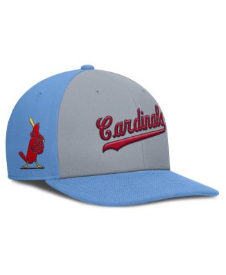 Nike - Men's Gray/Light Blue St. Louis Cardinals Pro Performance Snapback Hat
