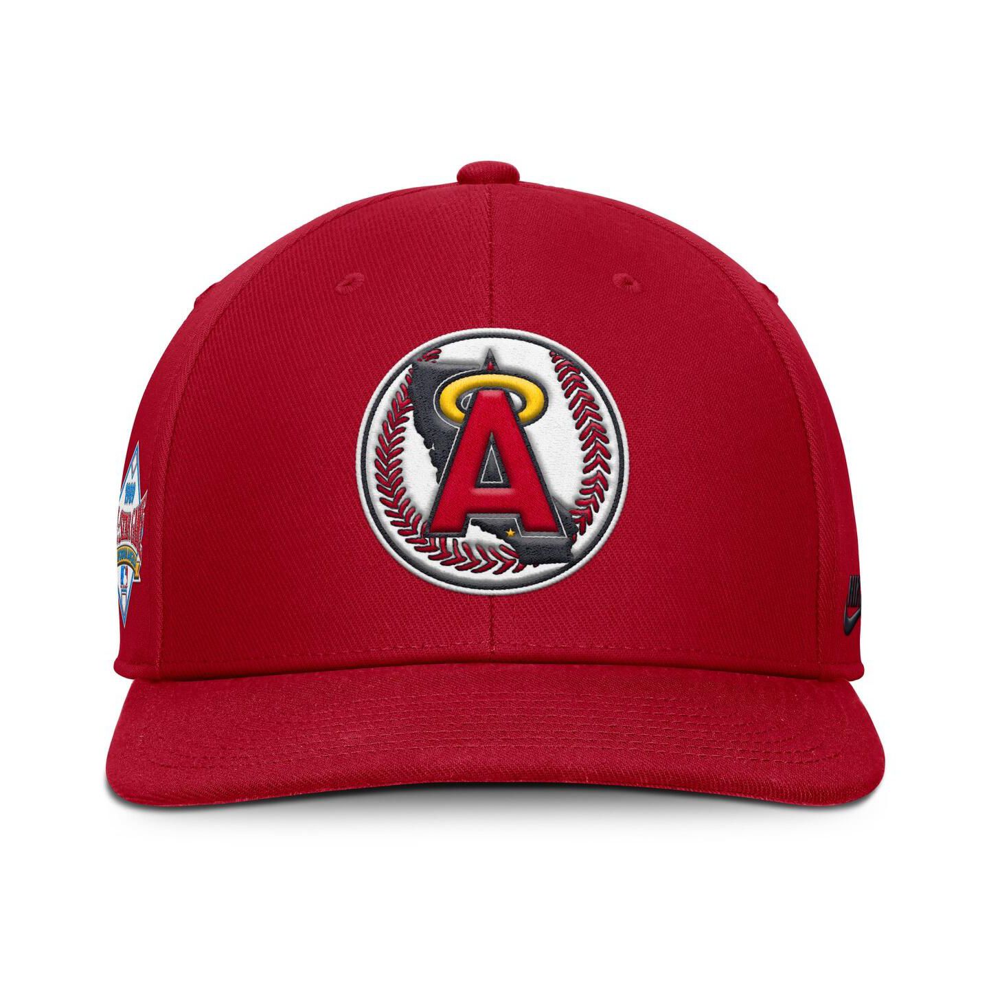 Мужская кепка Nike Red California Angels Pro Performance Snapback Hat — фото 2