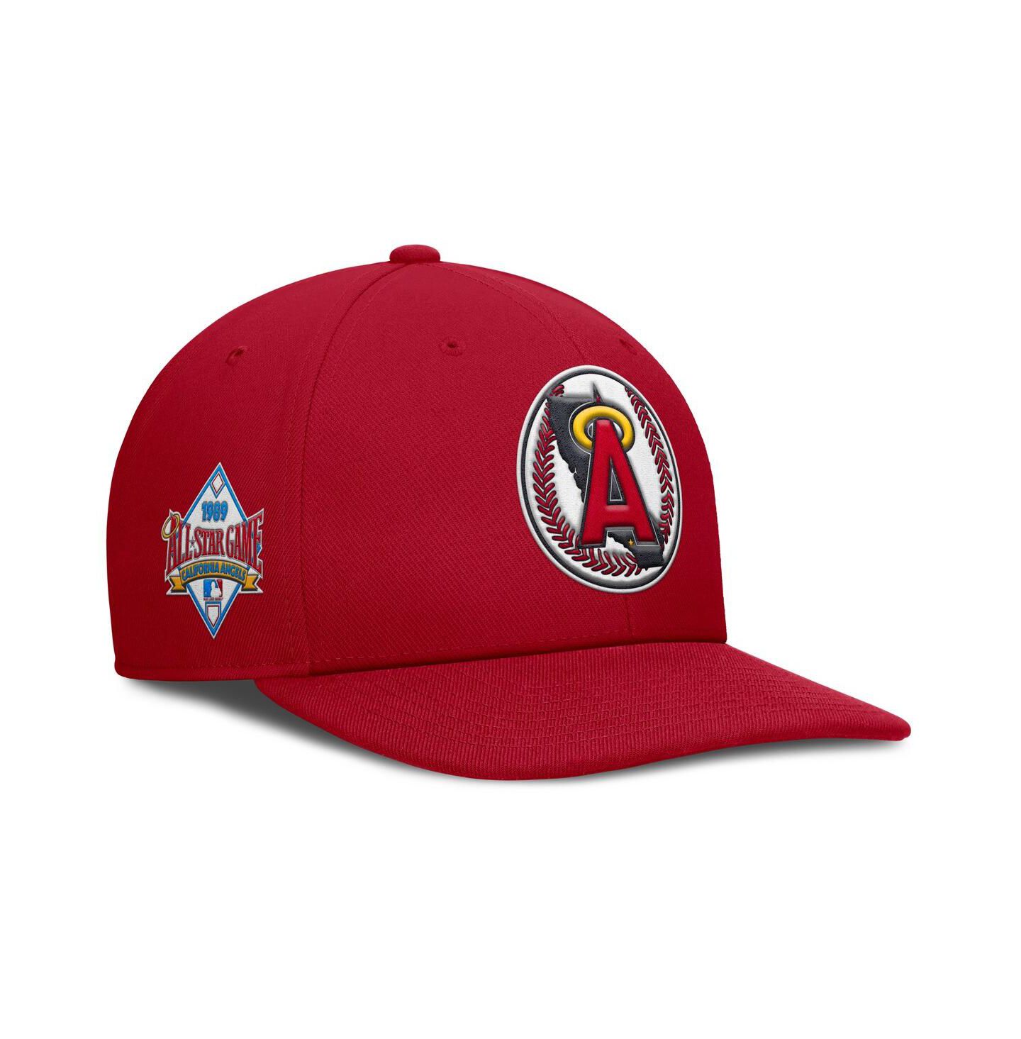Мужская кепка Nike Red California Angels Pro Performance Snapback Hat — фото 1
