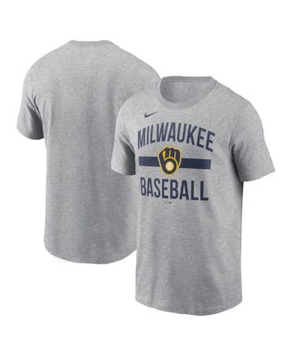 Nike - Men's Heather Gray Milwaukee Brewers Arched T-Shirt