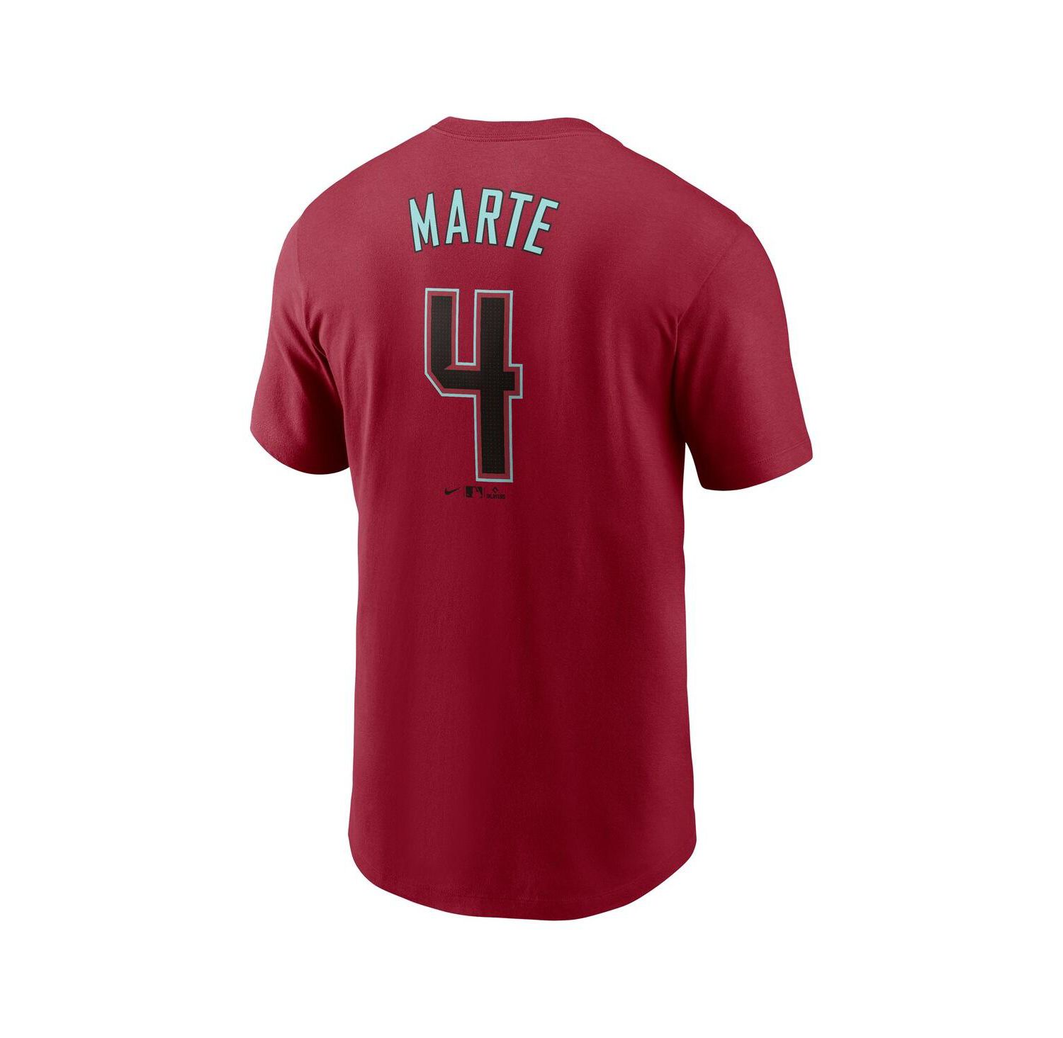 Men's Ketel Marte Red Arizona Diamondbacks Fuse Name & Number T-Shirt
