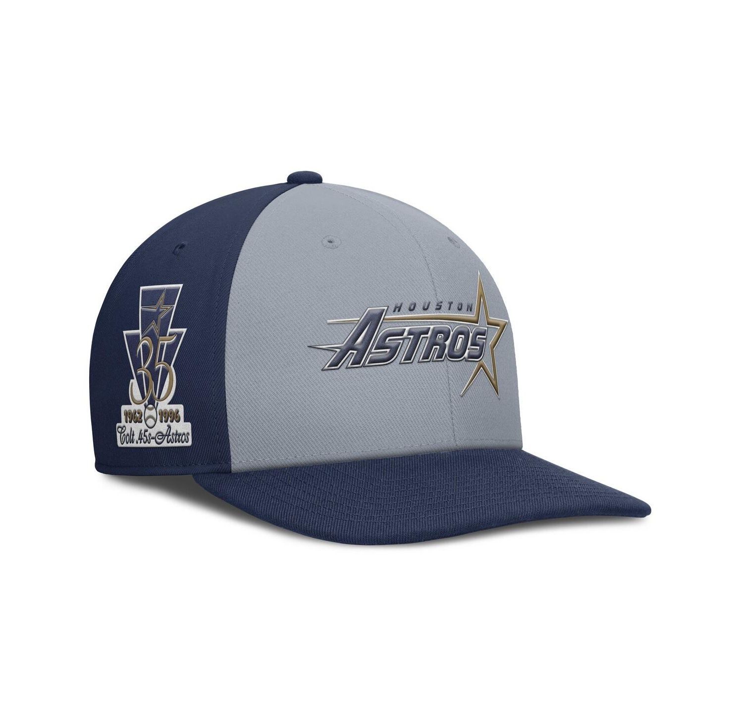 Men's Gray/Navy Houston Astros Pro Performance Snapback Hat