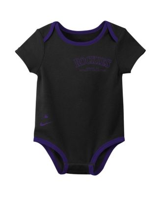 Baby Boys and Girls Colorado Rockies Authentic Collection Bodysuit, Pack of 3