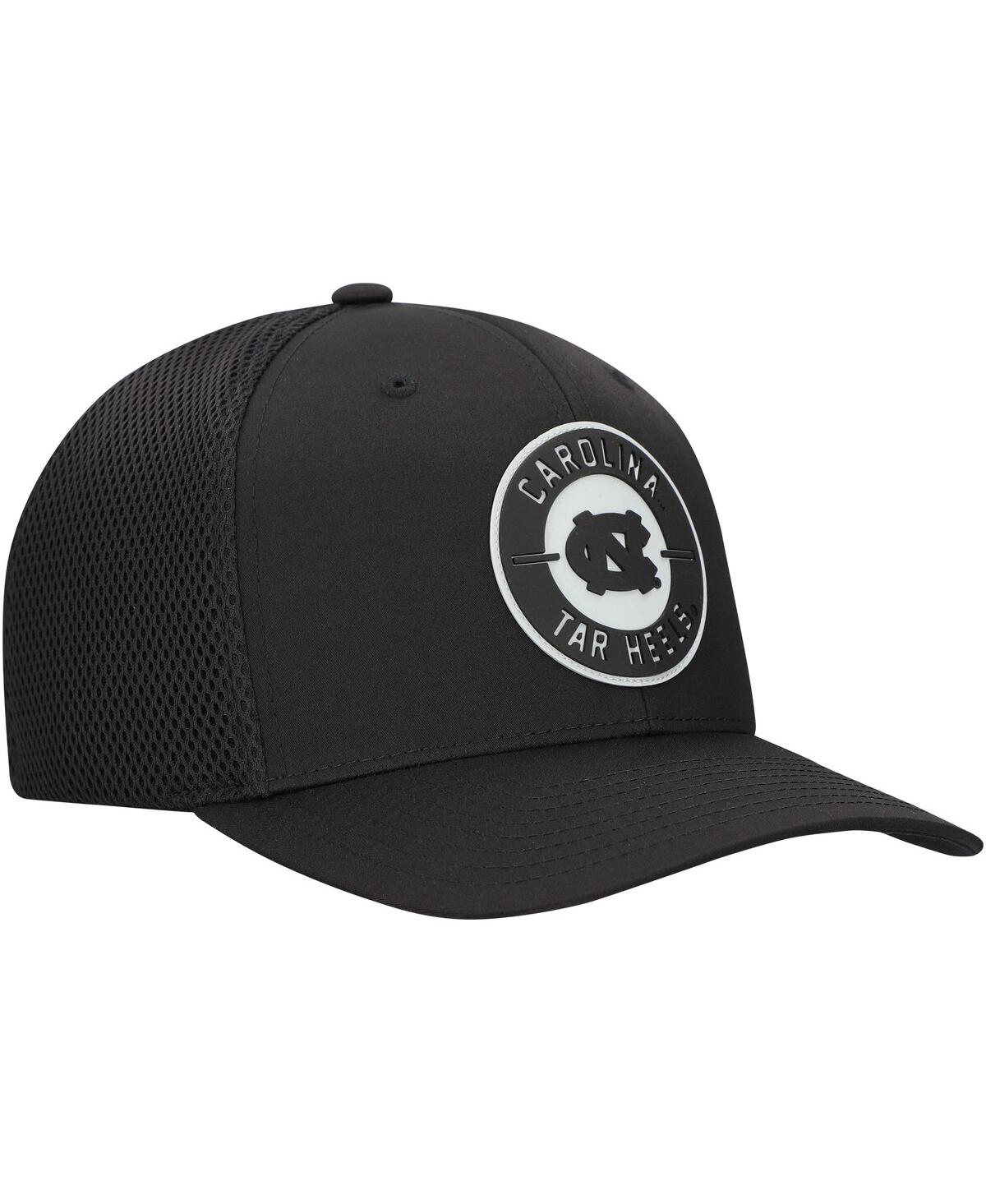 Top Of The World Men's Black North Carolina Tar Heels Abbot Patch Stretch Fit Hat In Black