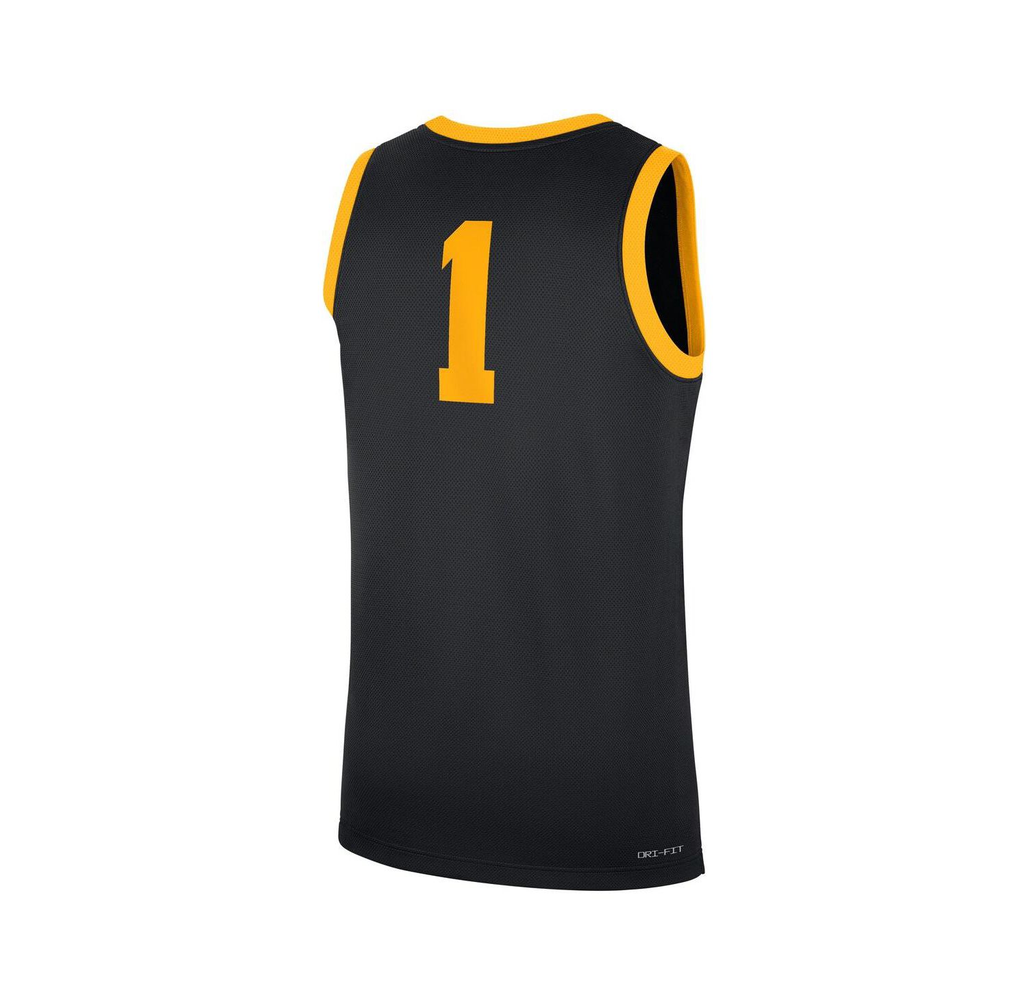 Men's 1 Black Iowa Hawkeyes Road Replica Jersey