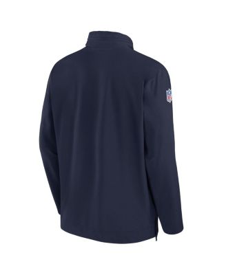 Men's College Navy Seattle Seahawks Coach Half-Zip Jacket