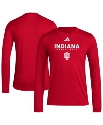 adidas - Men's Crimson Indiana Hoosiers Locker On-Court In the Fade Long Sleeve T-Shirt