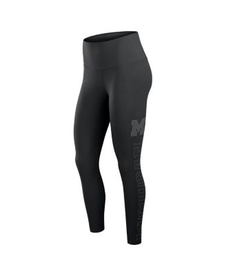 Women's Black Michigan Wolverines Zenvy Performance Leggings