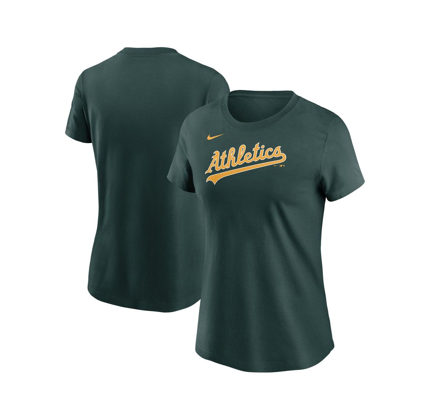 Women's Green Athletics Fuse Wordmark T-Shirt